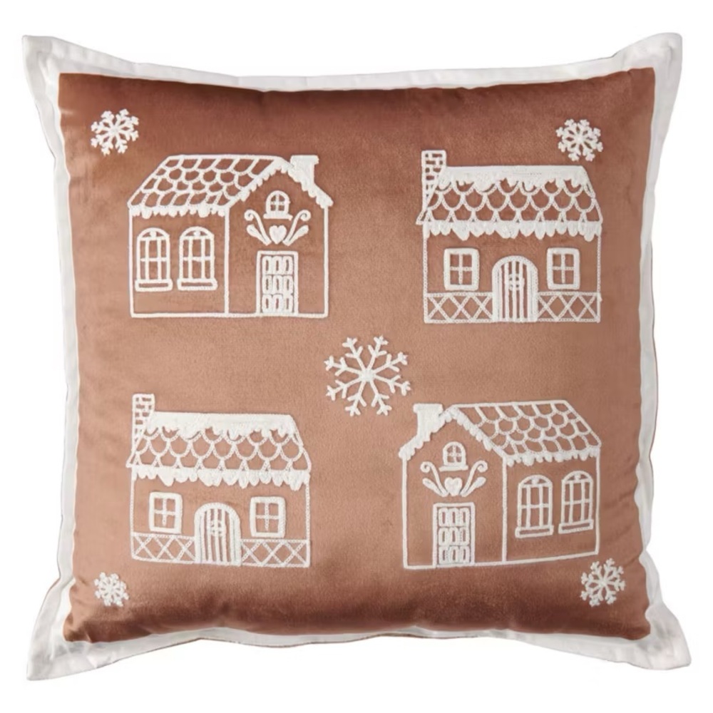 Merry Moments Gingerbread House Pillow